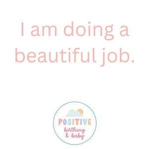 Positive Affirmation Geburtskarten zum Ausdrucken | 13cm x 18cm Hypnobirthing Affirmationen | Schwangerschaft Digitaler Download | Positive Geburt & Baby