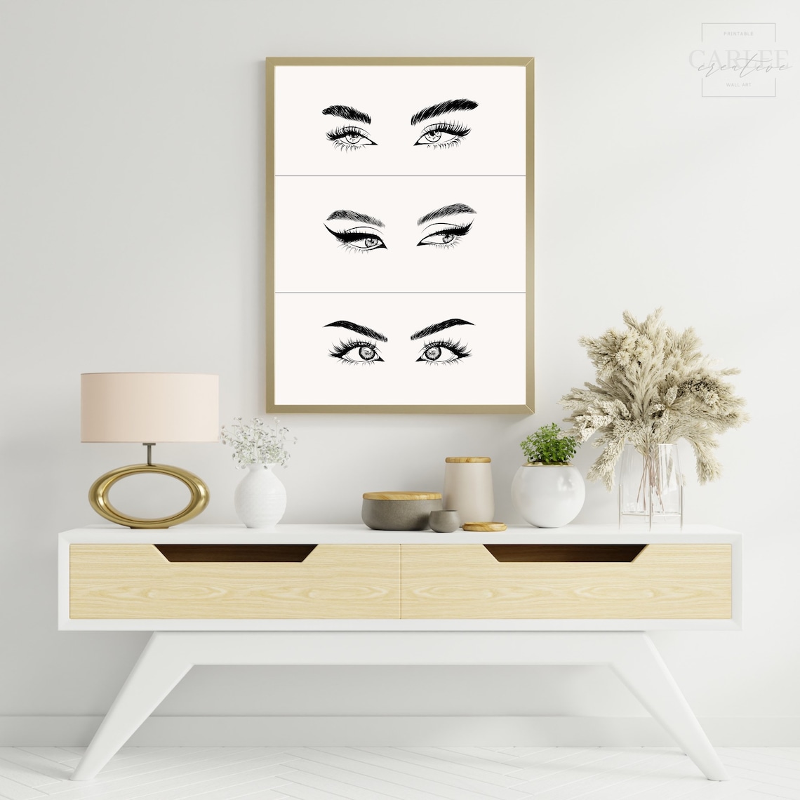 Eyelash Prints, Eyebrows, Eyes, Printable Wall Art, Home Decor ...