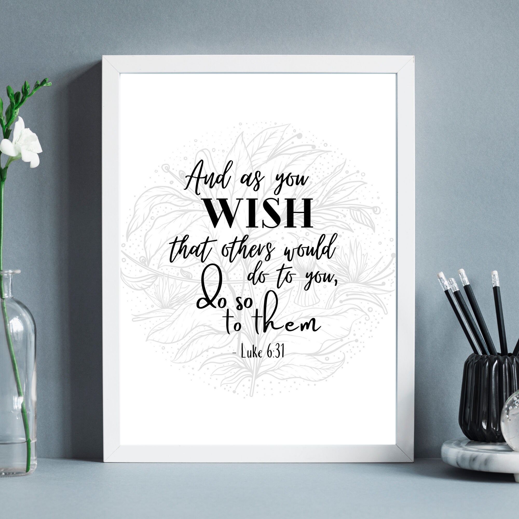 Printable Bible Quotes Home Decor Luke 631 Etsy