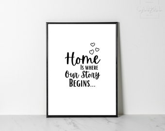 Printable Wall Decor- Home is Where..