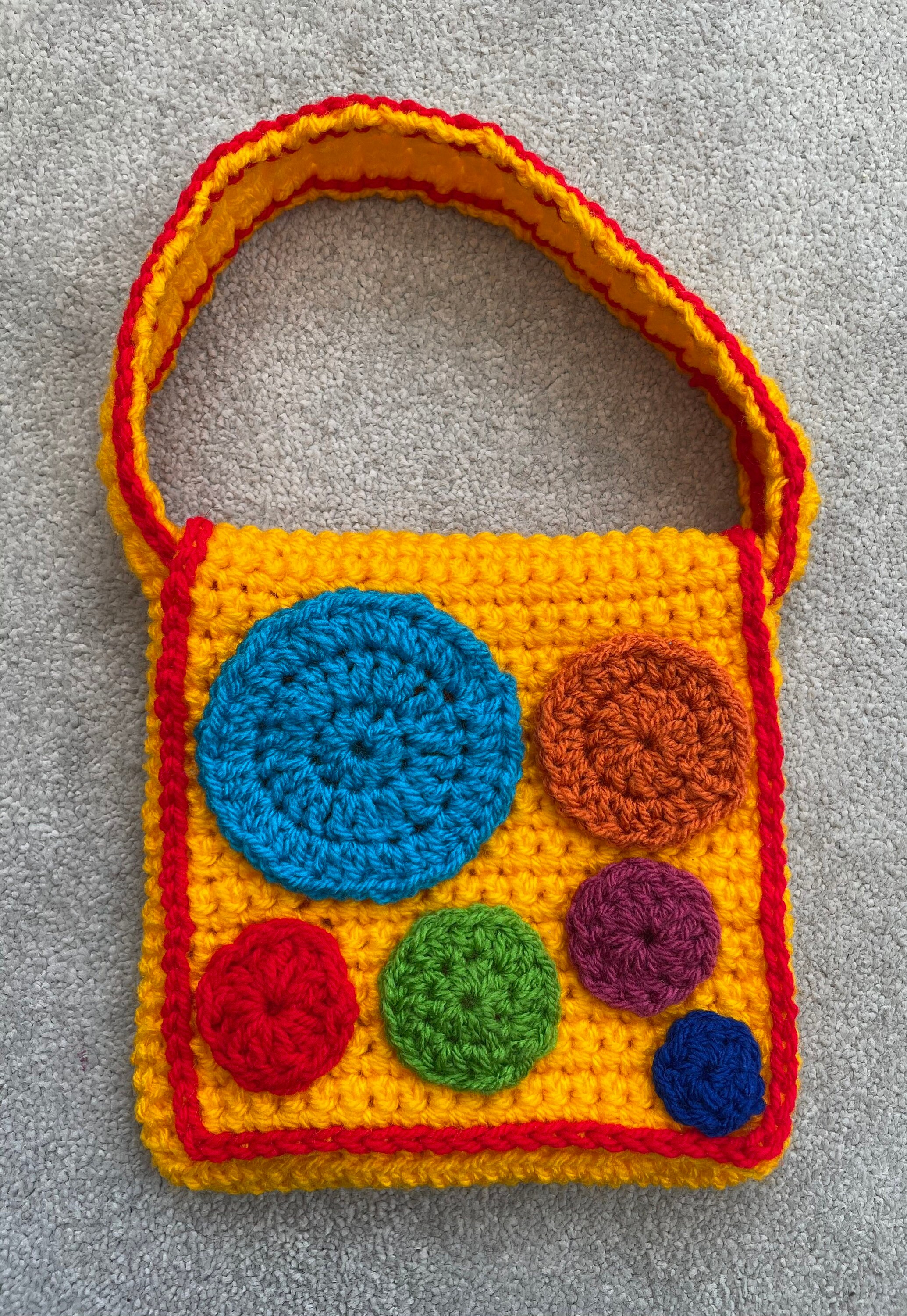 Crochet Mr Tumbles Spotty Bag for toddler child kids bag Etsy