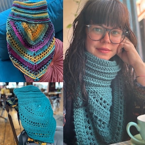 Neck warmer triangular scarf Pull-On cowl Neck Cover snood