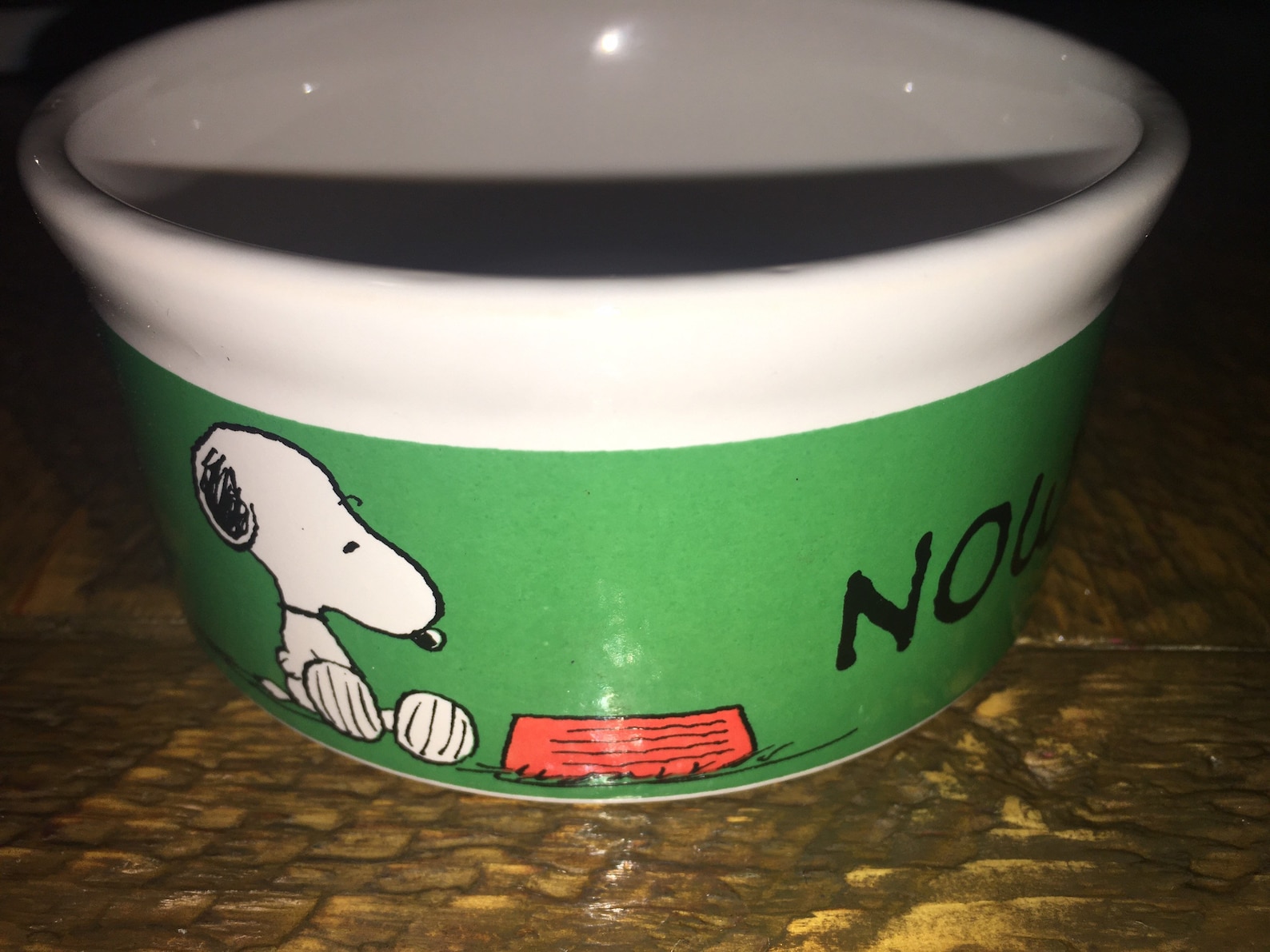 Peanuts Snoopy Ceramic Dog Food Bowl Pet Bowl More Please | Etsy