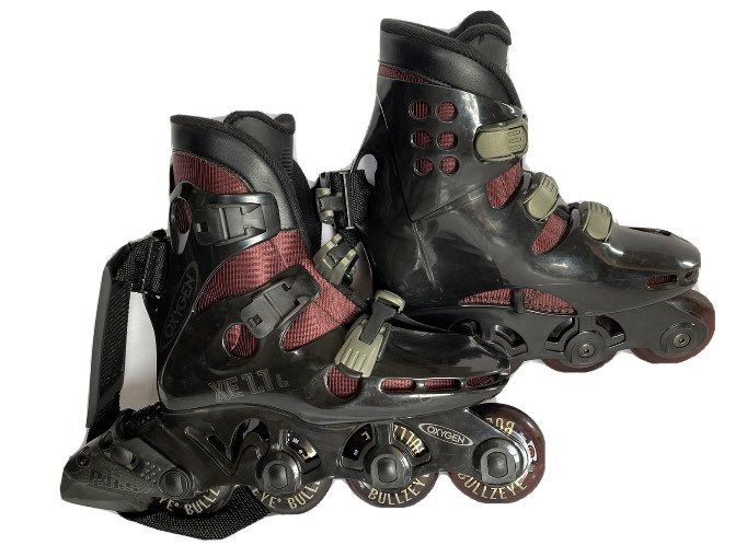 OXYGEN XE 1.1 Black Burgundy Inline Skates Rollerblades Size Etsy