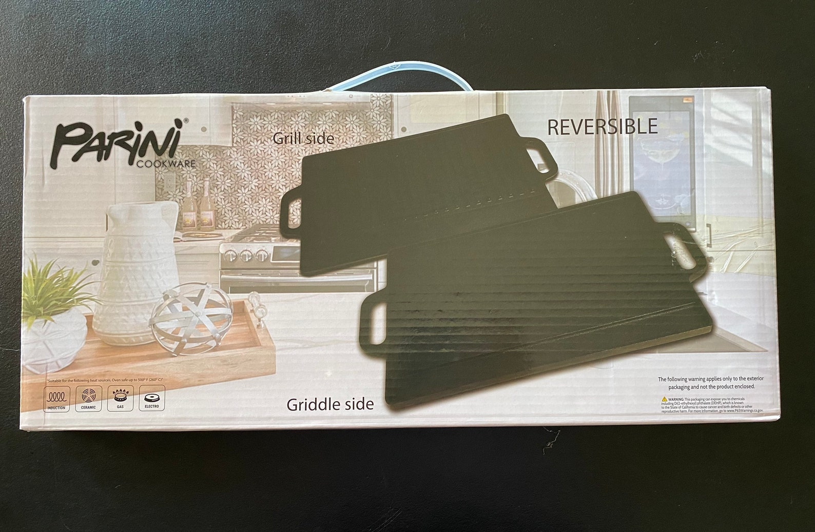 NIB 20 Parini Cast Iron Griddle Grill Pre Seasoned Etsy