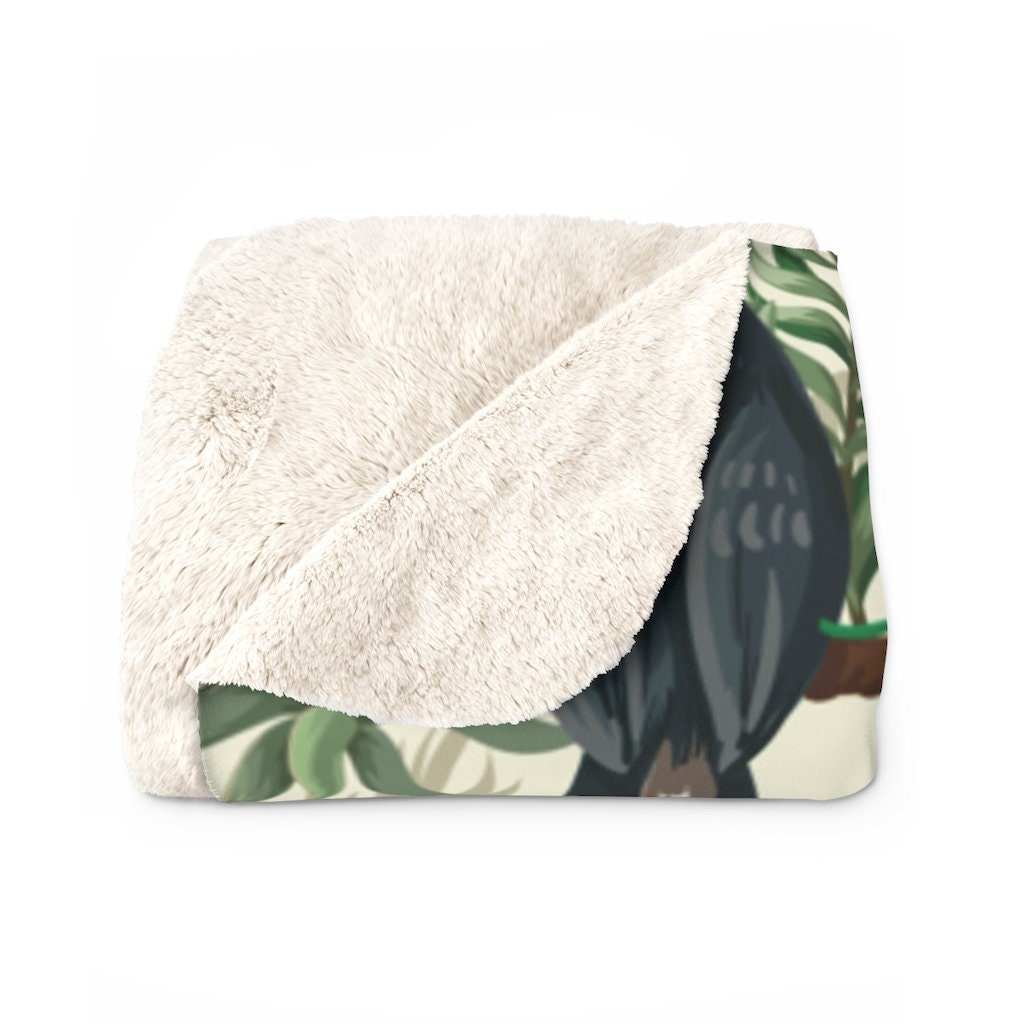 Retro Tropical Blanket Exotic Blanket Toucan Blanket Etsy.de