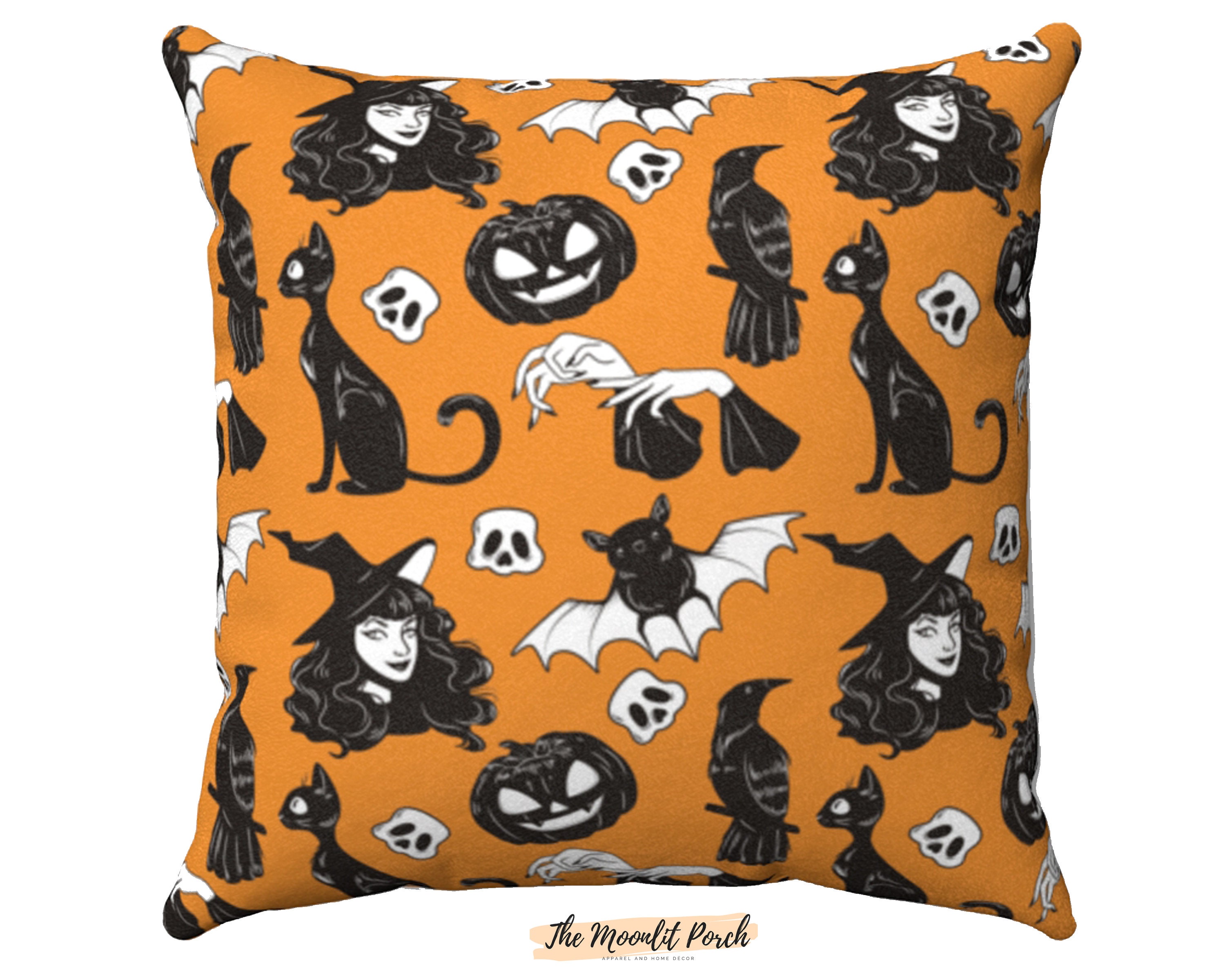 Halloween Pillow Halloween Home Decor Black Cat Pillow Etsy UK