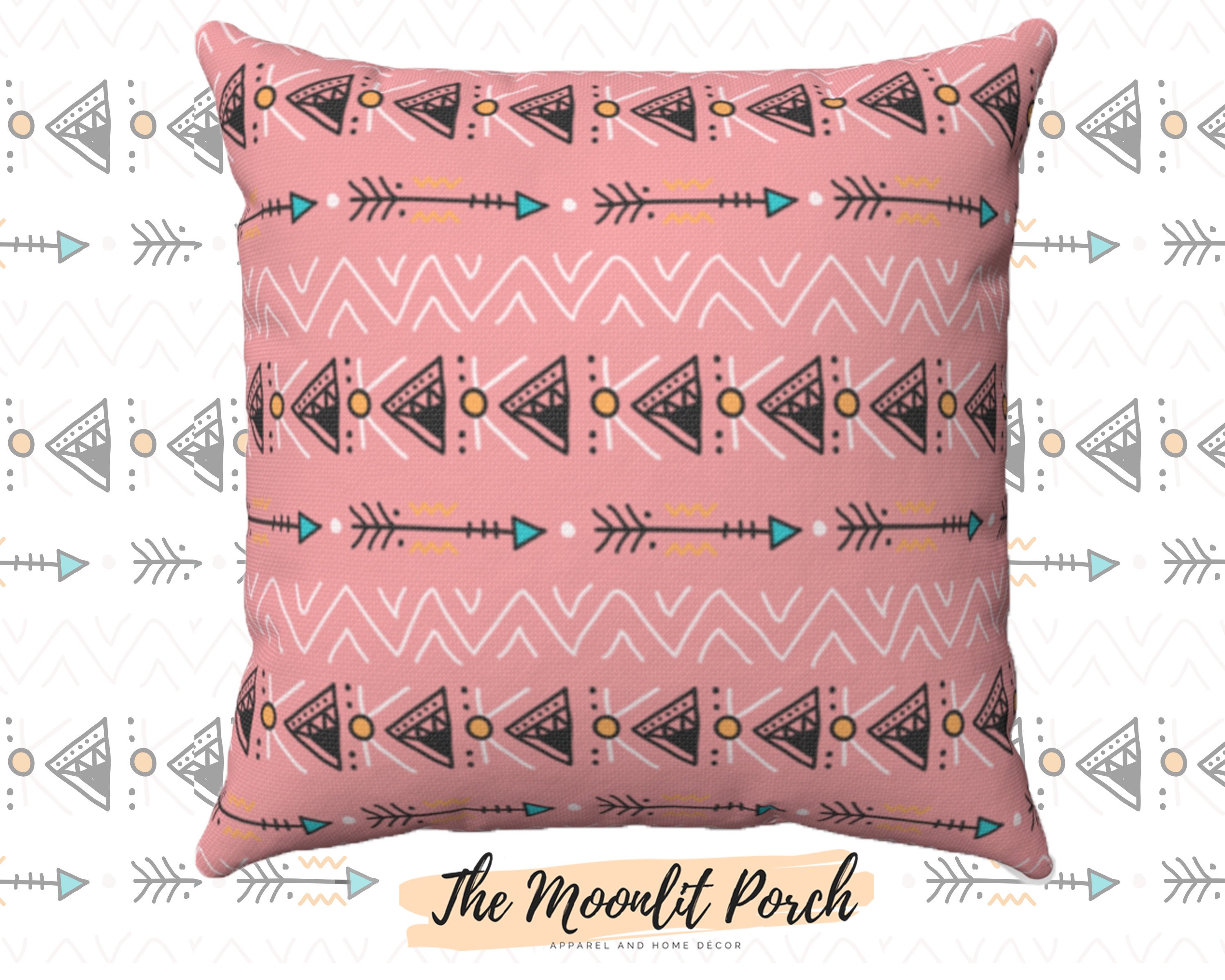 pink boho pillow