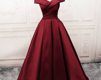 ball gown burgundy