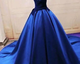 royal blue reception dress