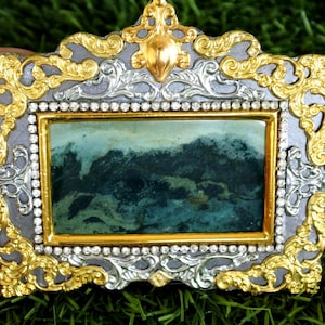 Scenic Multicolor Java Klawing Jasper Set in Frame PVC Chromely