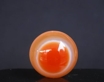 Pedra preciosa de ágata olho laranja: cristal de 20 x 10 mm