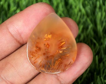 Stick Agate Gemstone: Orange Crystal Stone (35mm)