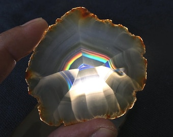 31 placas de ágata íris arco-íris: espécimes únicos de pedras preciosas