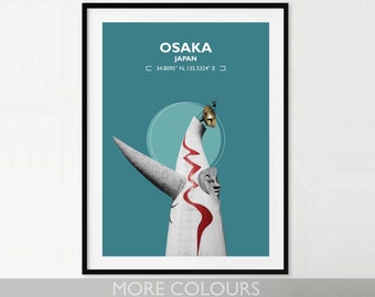 Taro Okamoto | Japan | Osaka Tower of Sun Side | World Expo 1970 | Modern Architectural Collage | Fine Art Prints | Digital Download
