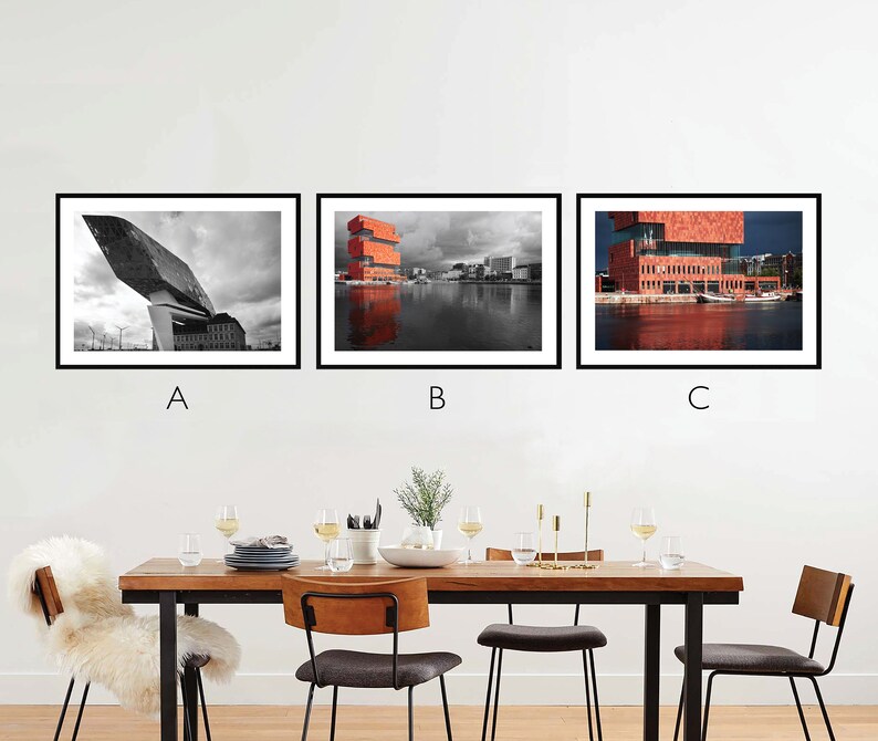 Antwerp Port House Zaha Hadid Set of 3 Buy 3 Get 30/% off| Art Print Museum aan Stroom Belgium Architecture Photo Digital Download