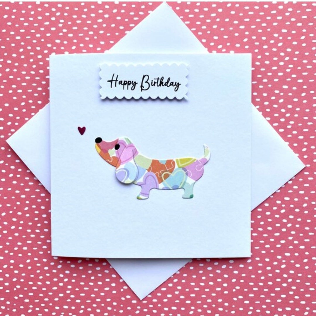 Dachshund Dog & Present Birthday Card - Oakhill Veterinary Group - Windermere Vets - View #6