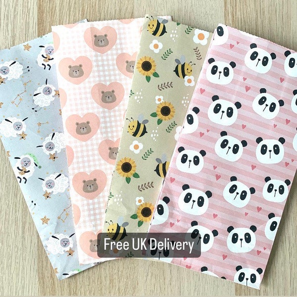 Children’s Party Bags, Pack of 4 Gift Bags, Animal Print Gift Bags, Sheep/Bees/Bears/Panda Gift Bags, Kids Party Bags, Goodie Bags