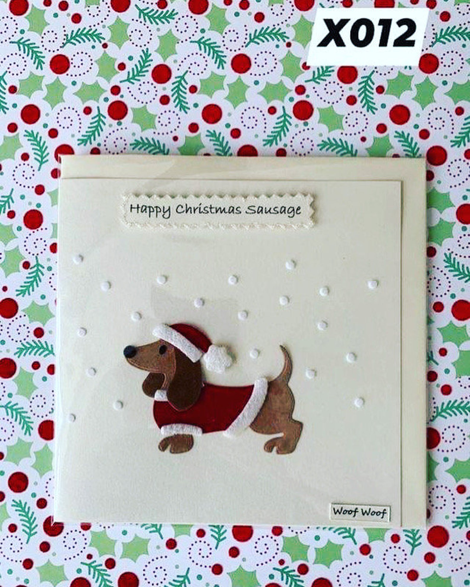Festive Sausage Dog Christmas Card Dachshund Christmas Etsy