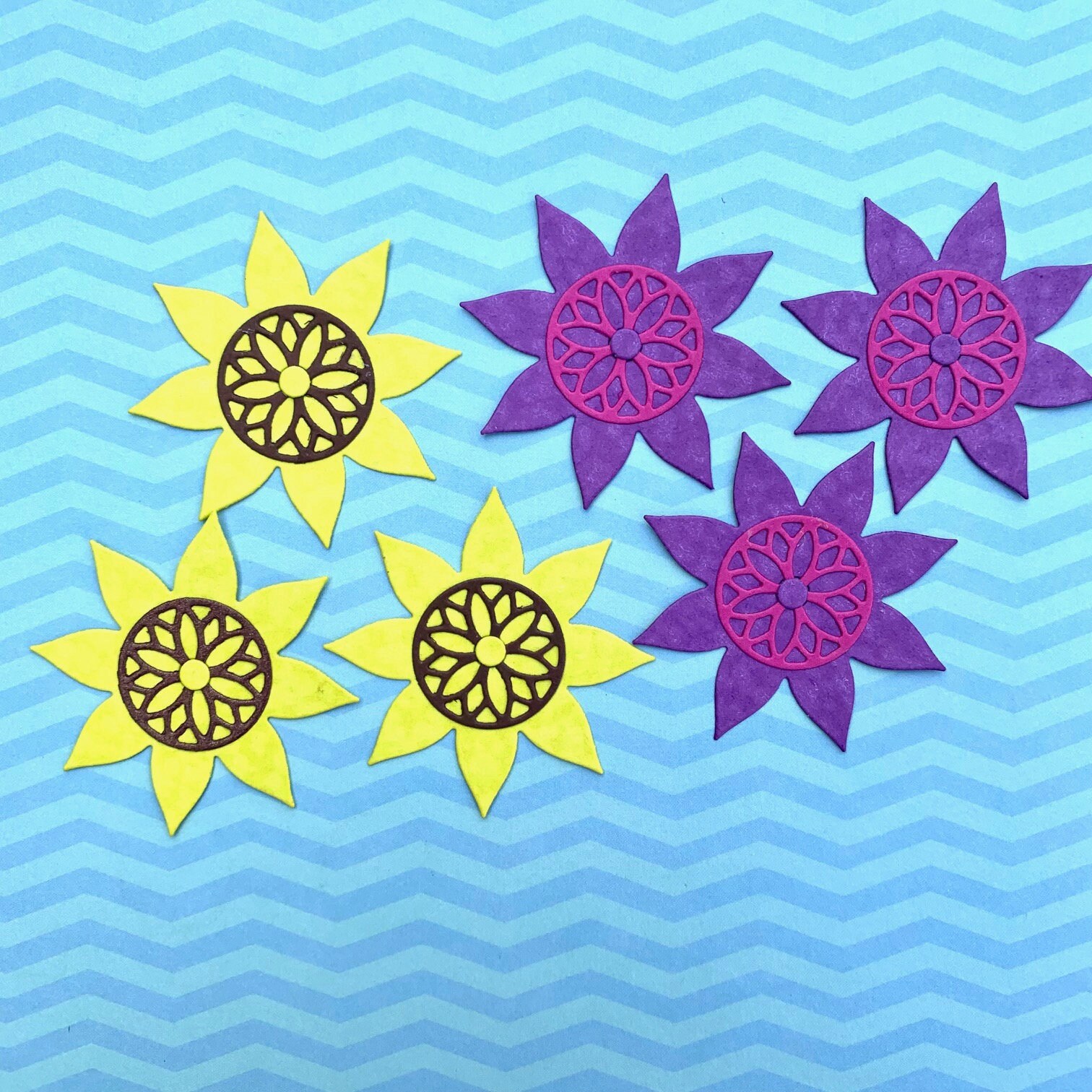 Sizzix Sunflower Die Cuts Sunflower Card Toppers Etsy UK