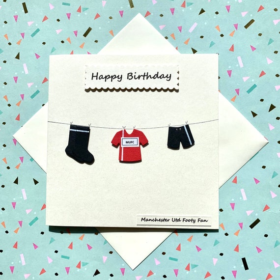 Personalised Manchester United Birthday Card: MUFC Father's Day Card