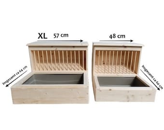 Heuraufe und Toilette im Set für Kaninchen | Kaninchentoilette