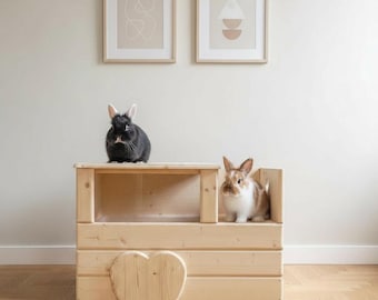 Caja de madera para conejos enanos | Caja de madera para conejos enanos de Alemania