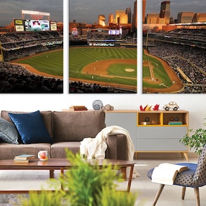 Target Field Stadium Minnesota Twins Stadium Wall Art Canvas Print, Baseball Multi Panel Wall Art Print, Sports Lovers Gifts, MLB Wall Art