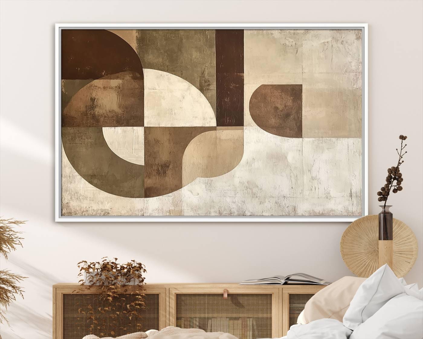 Geometric Minimalist Wall Art, Modern Abstract Canvas Print, Abstract ...