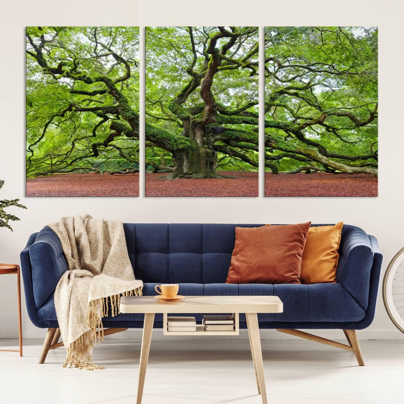 Angel Oak Tree Triptych Canvas Print, Nature Landscape Art - Etsy