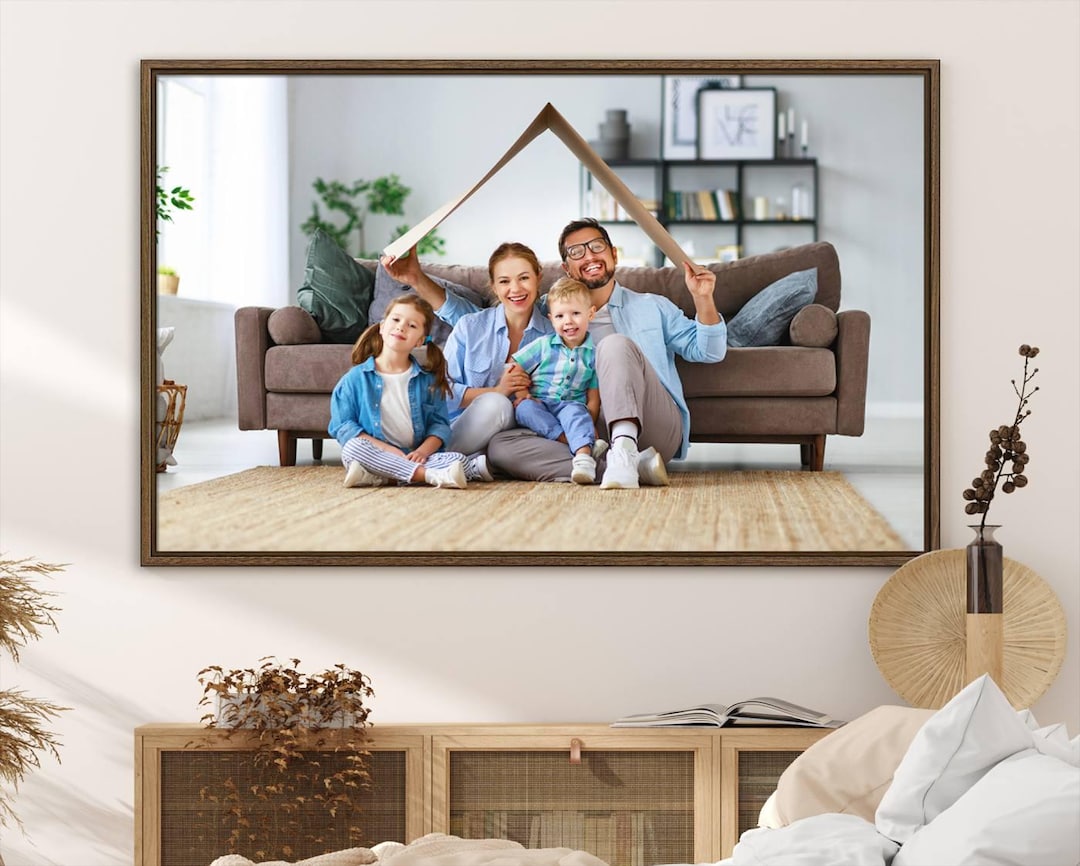Custom Family Photo Print, Personalized Family Canvas Art, Custom ...