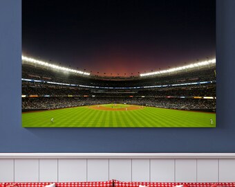 Yankee Stadium Canvas Print, MLB Baseball Stadium Wall Art