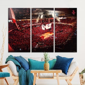 Houston Rockets Basketball Stadium Wall Art Texas Print, Toyota Center Wall Art Print NBA Basketball Wall Art Print, Basketball Lover Gift