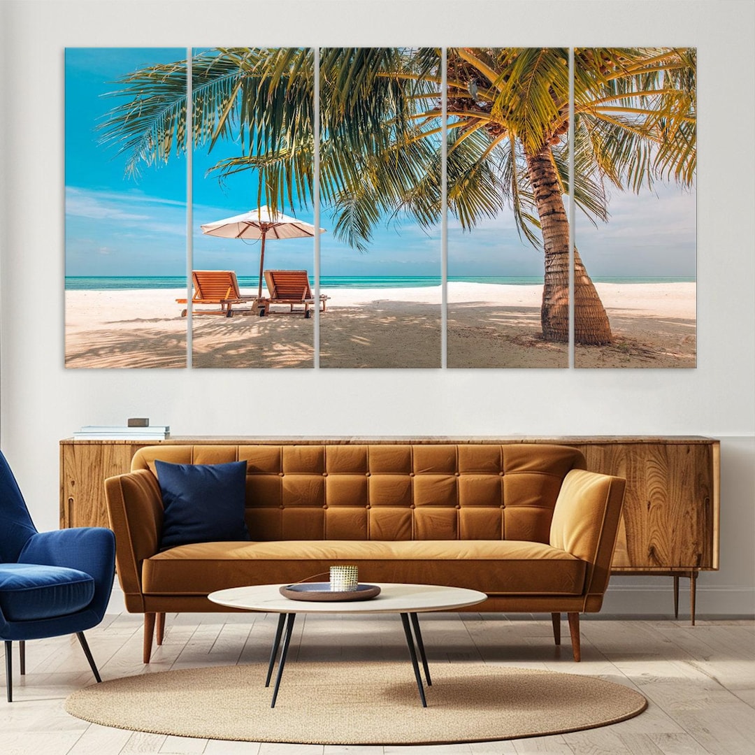 Tropical Beach Wall Art, Tropical Canvas Print, Ocean Coastal Artwork — free download
