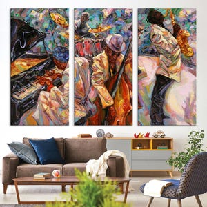 African Jazz Musician Wall Art Print, Abstract African American Jazz Musician Wall Art, Music Canvas Print, Jazz Wall Art, Jazz Canvas Art