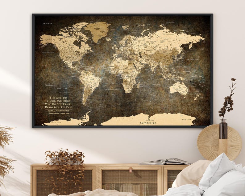 WallArtbyMarcel World Map Canvas - Thumbnail 2