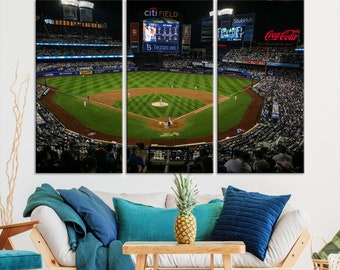 3 Panel Baseball Stadium Canvas Prints Citi Field Wall Art 3 Panel Baseball Stadium Canvas Prints Citi Field Wall Art