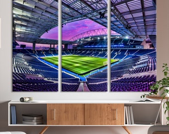 Dragon Stadium Wall Art Canvas for Sports Lover Gift Dragon Print Premier League Stadium Wall Art Soccer Fans Print  Soccer Stadium Canvas