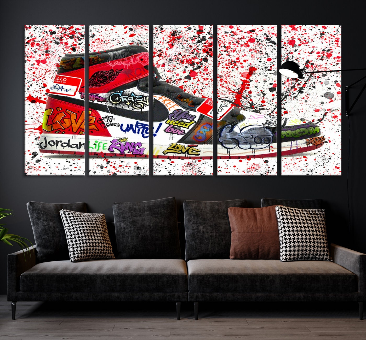 jordan 1 graffiti canvas