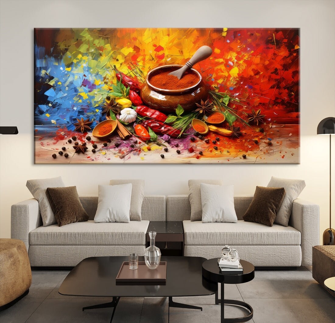 kitchen wall art, kitchen print, food prints, modern... Abstract Spices Art Print, Kitchen Wall Decor, Culinary Gift, Food Wall ...