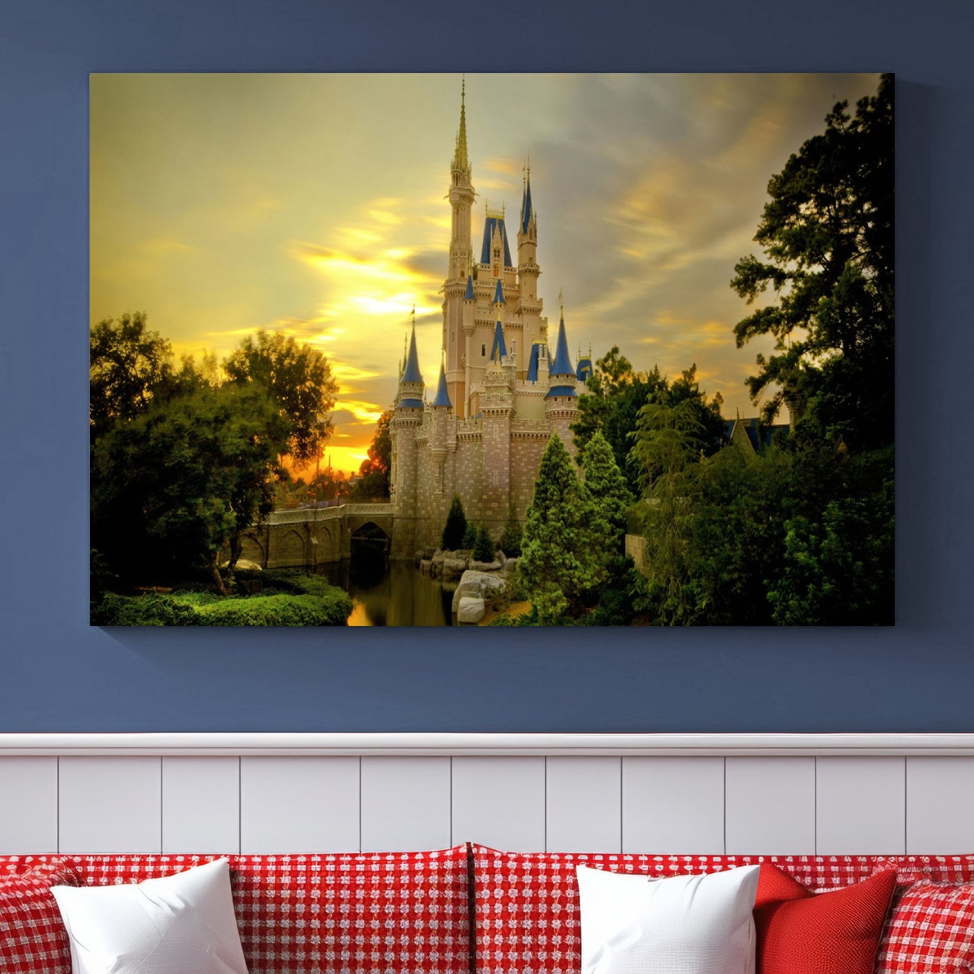 Disney Castle Canvas Triptych: Magic Kingdom Wall Art - Etsy