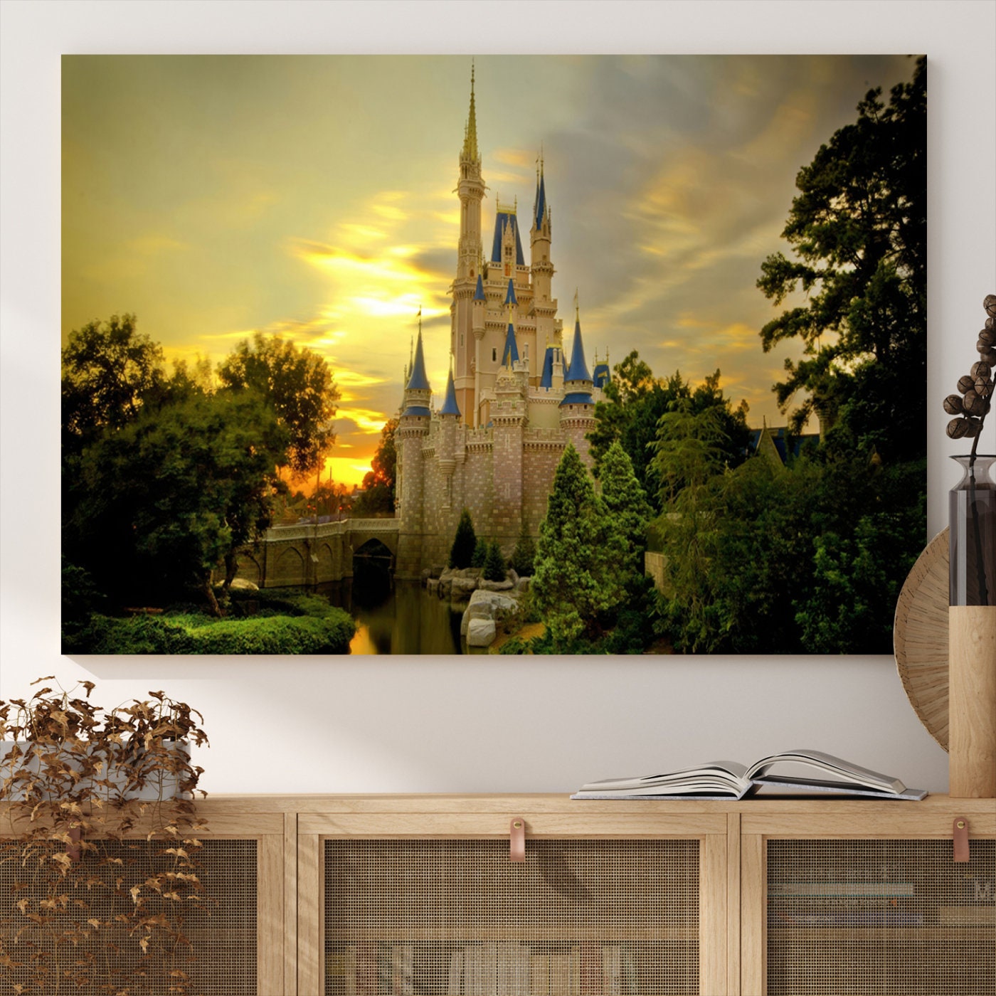 Disney Castle Wall Art Disney Magic Kingdom Kids Room Decoration Disney ...