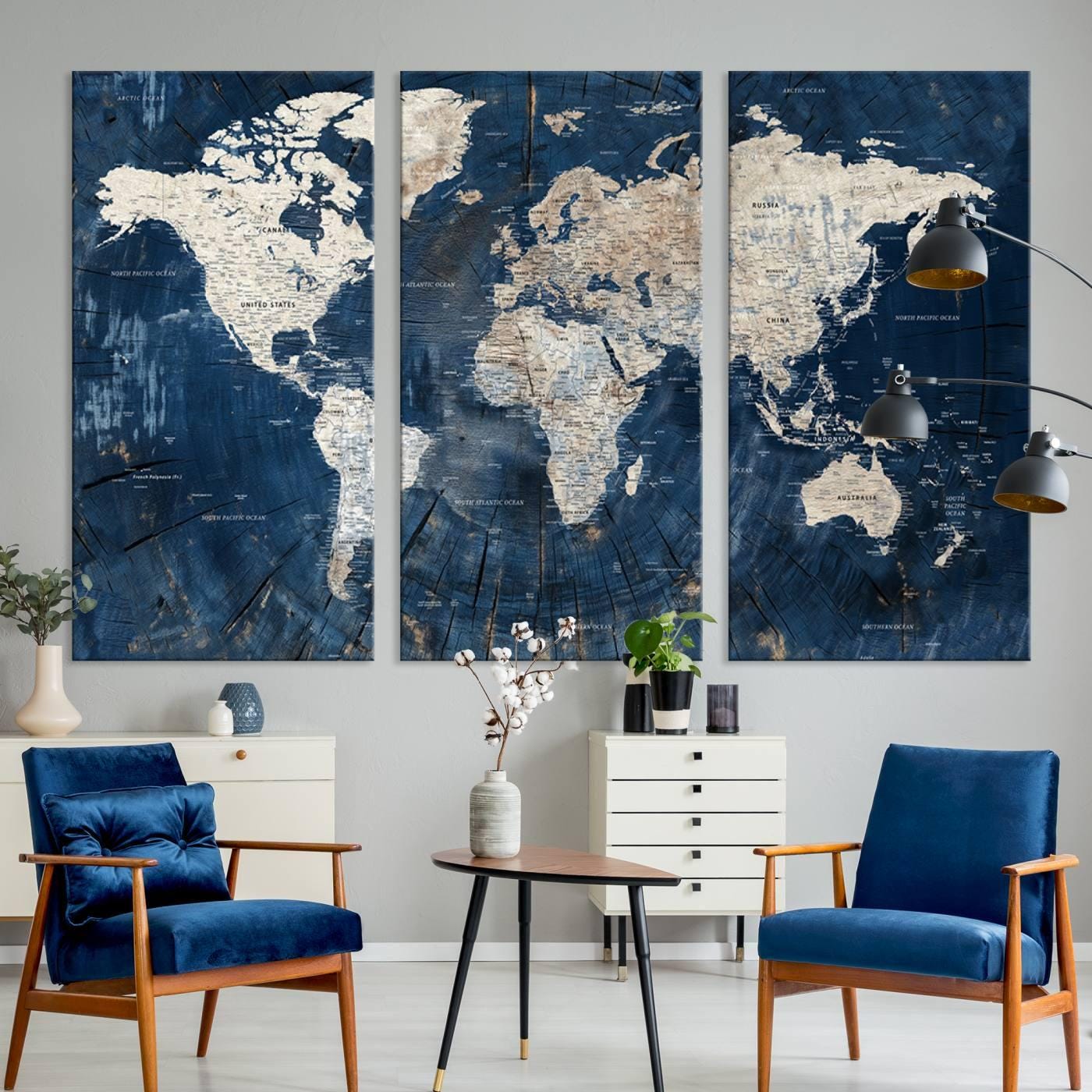 Large World Map Home Décor Posters & Prints for sale