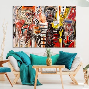 Large Abstract Graffiti Canvas Wall Art, Street Art Print, Extra Large Wall Art, Modern Art,