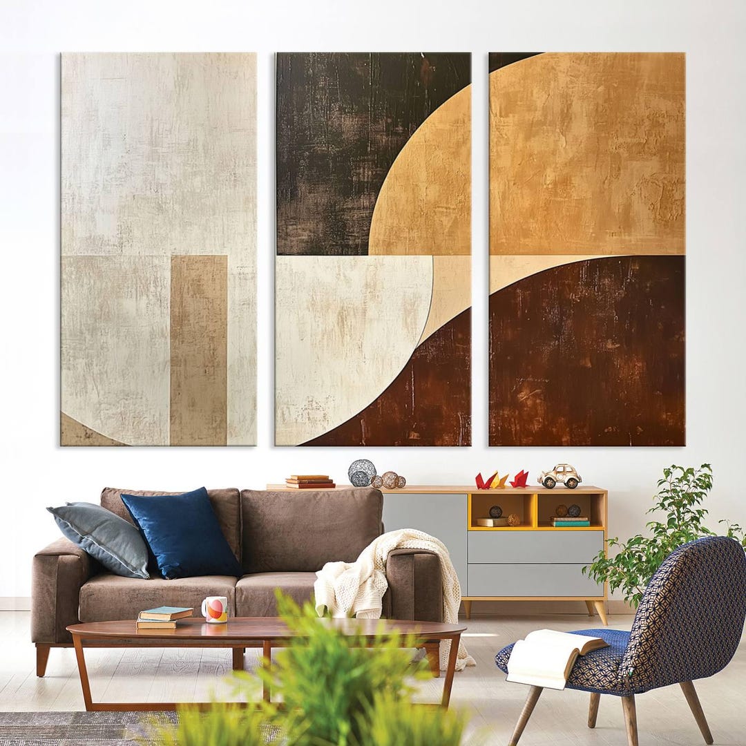 Photo inspiration: Visual Reference: Wabi Sabi Geometric Minimalist Wall Art Canvas Print Modern Abstract
