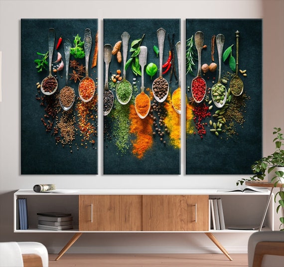 Spices Wall Art, Spices Canvas Print, Spices and Herbs Wall