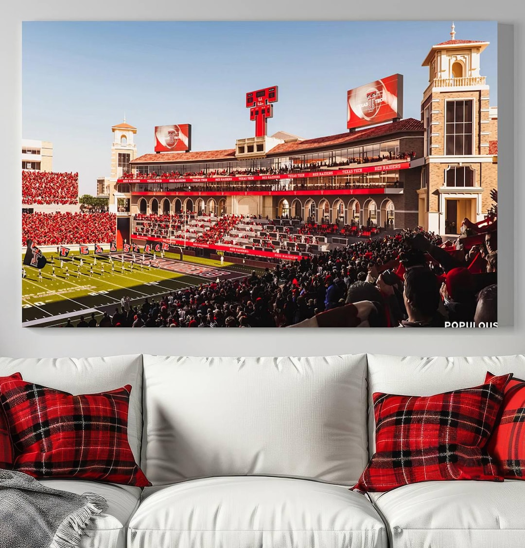 Jones AT&T Stadium Canvas Art – Texas Night Football Game Print - Etsy