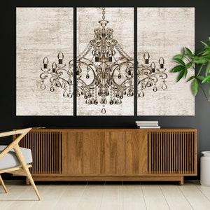Intalence Art Vintage Chandelier Wall Art Decor