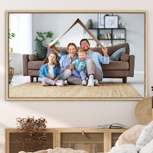 Custom Family Photo Print, Personalized Family Canvas Art, Custom ...