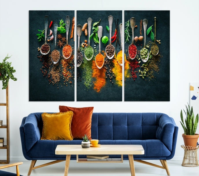 Spices Wall Art, Spices Canvas Print, Spices and Herbs Wall Decor